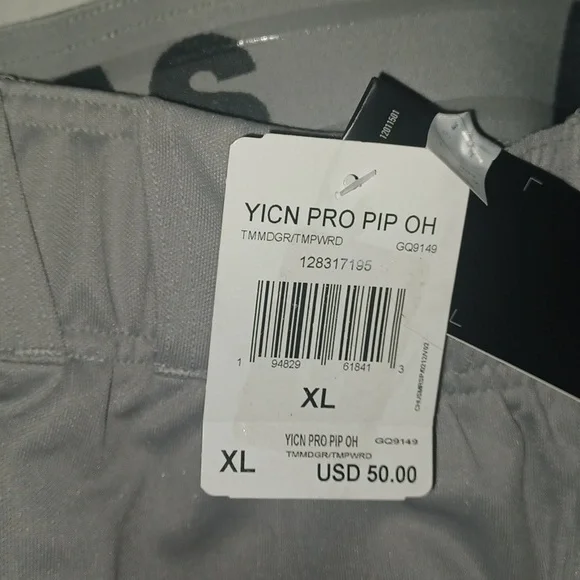 Adidas Baseball Pants  Full-Length Gray/Red Size-XL NWT - Picture 4 of 4